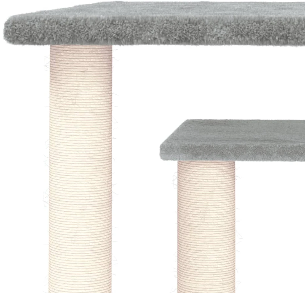 Draskymo stovai katėms su platformomis, šviesiai pilki, 50cm