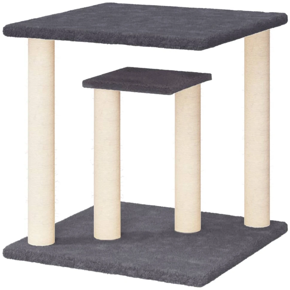 Draskymo stovai katėms su platformomis, tamsiai pilki, 50cm