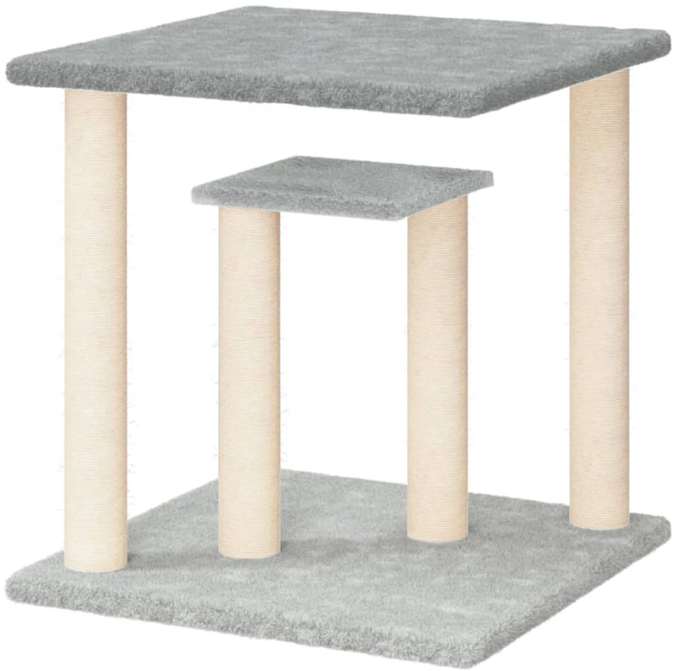 Draskymo stovai katėms su platformomis, šviesiai pilki, 50cm