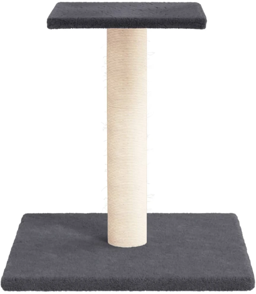 Draskymo stovas katėms su platforma, tamsiai pilkas, 38cm