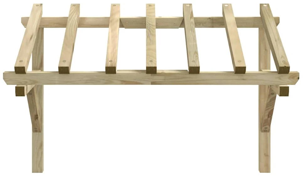 Durų stogelis, 200x100x100cm, pušies medienos masyvas