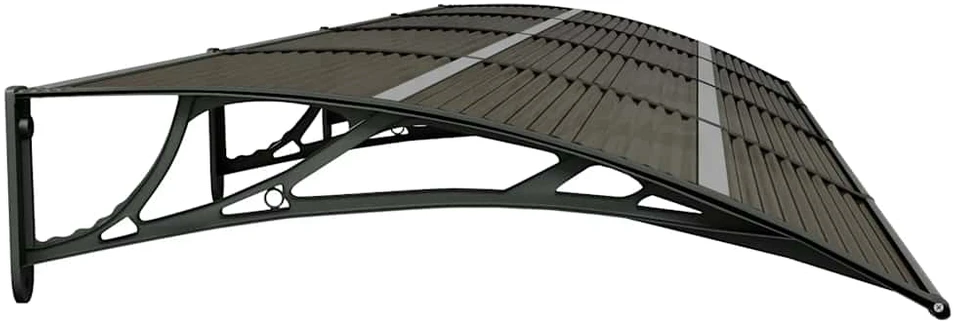 Stogelis durims, juodos spalvos, 400x100cm, polikarbonatas