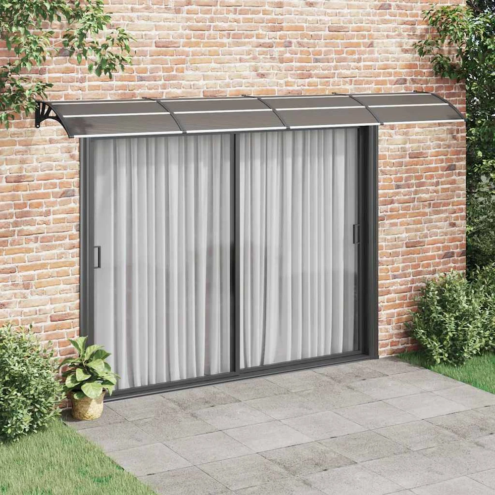 Stogelis durims, juodos spalvos, 400x100cm, polikarbonatas