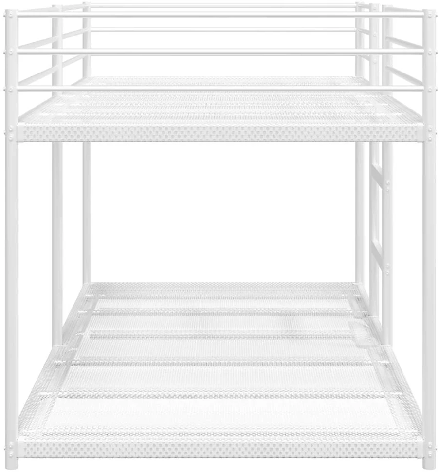 Dviaukštė lova be čiužinio Balta 80x200 cm Plienas