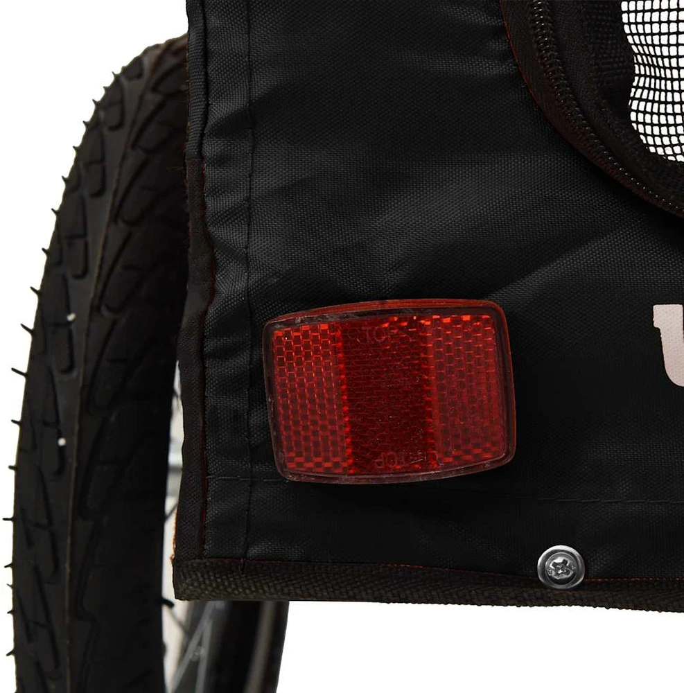 Dviračio priekaba augintiniams, juoda, oksfordo audinys/geležis