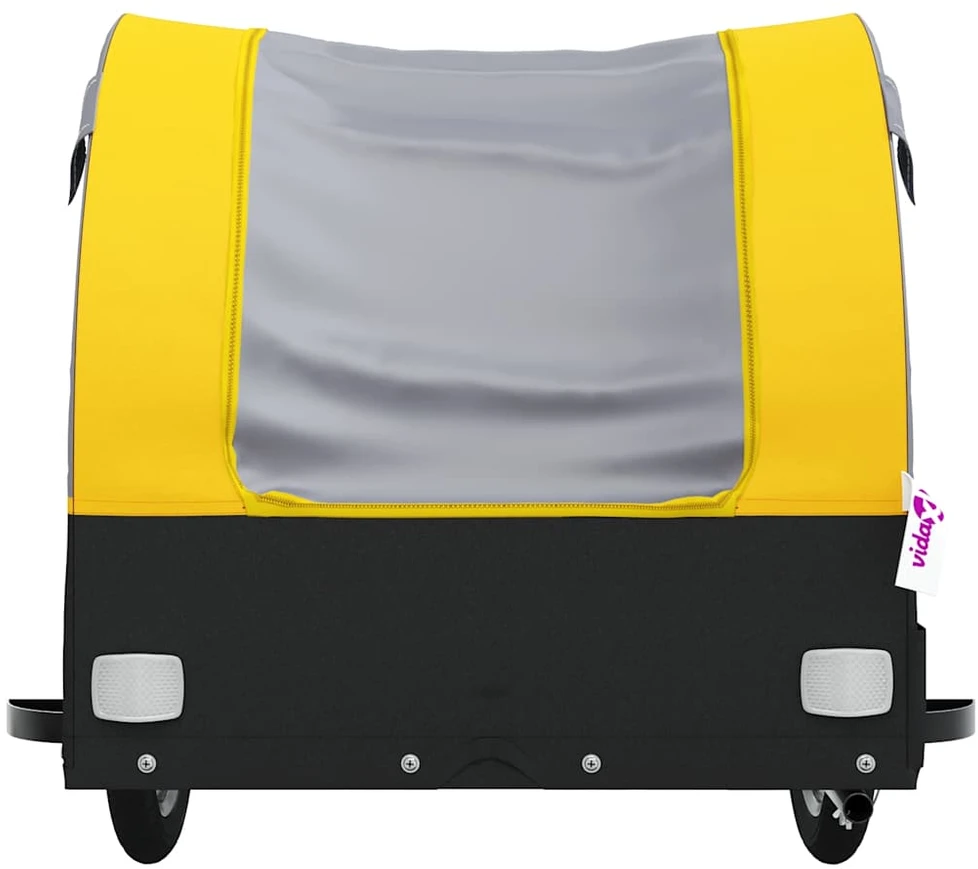 Dviračio priekaba, juodos ir geltonos spalvos, 45kg, geležis