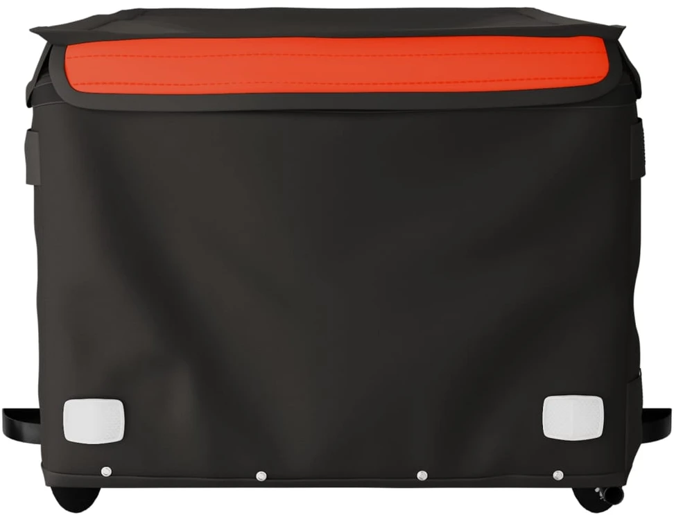 Dviračio priekaba, juodos ir oranžinės spalvos, 45kg, geležis