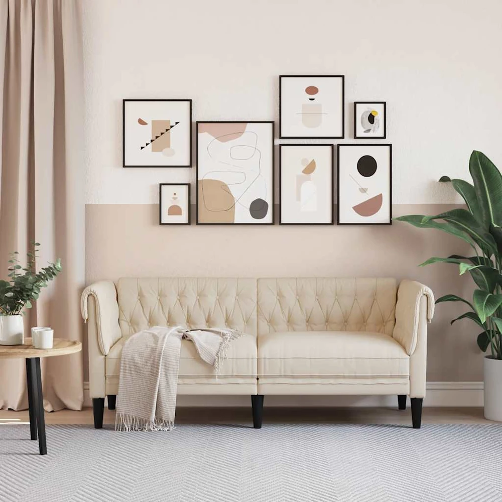 Dvivietė chesterfield sofa, linas