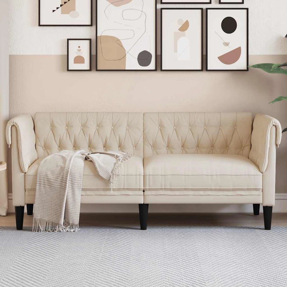 Dvivietė chesterfield sofa, linas