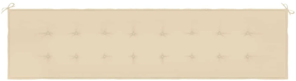 Dvivietė sodo sofa su kreminėmis pagalvėlėmis, pušies masyvas