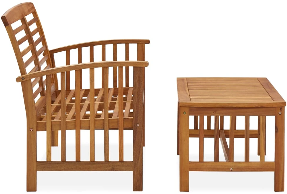 Dvivietė sodo sofa su pagalvėlėmis, balta, pušies masyvas