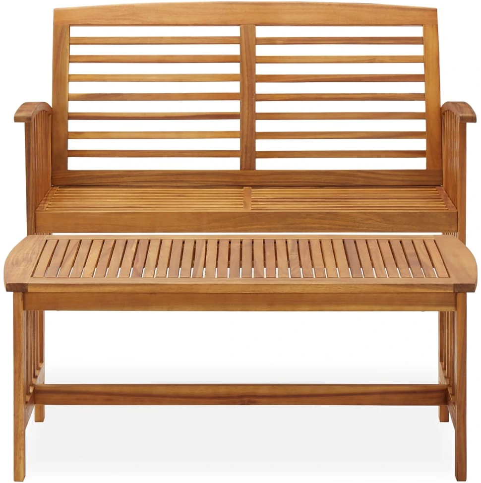 Dvivietė sodo sofa su pagalvėlėmis, balta, pušies masyvas