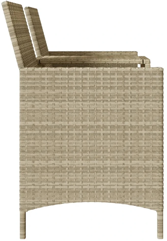Dvivietė sodo sofa su pagalvėlėmis ir staliuku, šviesiai pilka
