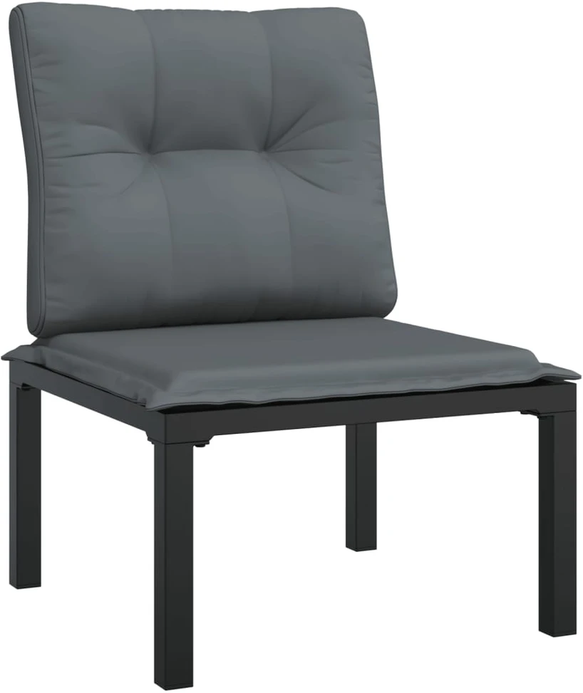 Dvivietė sodo sofa su pagalvėlėmis, juodos spalvos, poliratanas