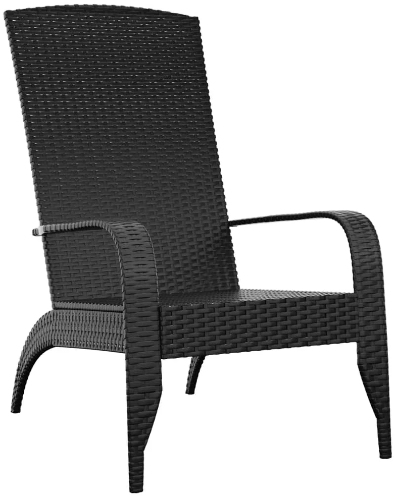 Dvivietė sodo sofa su pagalvėlėmis, juodos spalvos, poliratanas