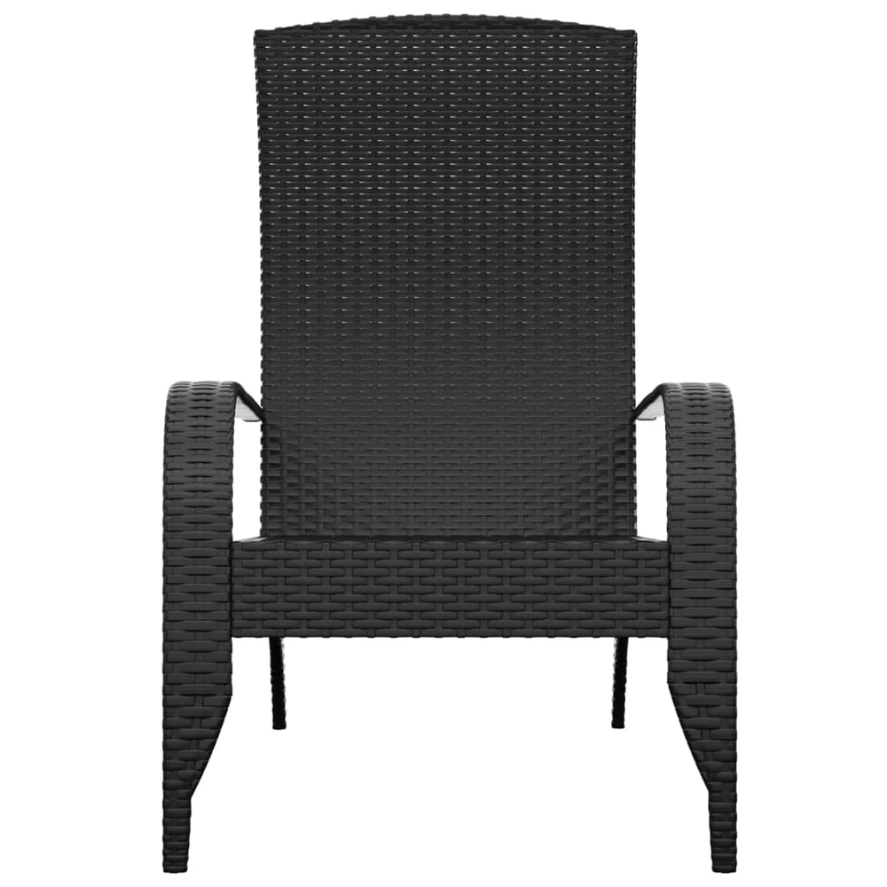 Dvivietė sodo sofa su pagalvėlėmis, juodos spalvos, poliratanas
