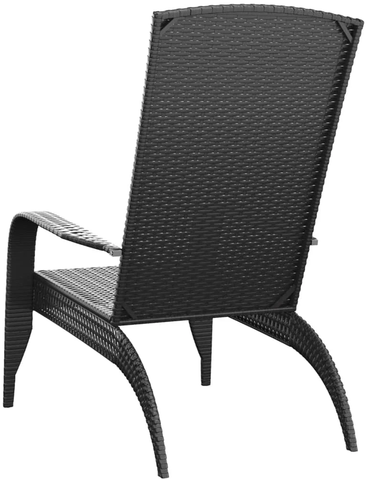 Dvivietė sodo sofa su pagalvėlėmis, juodos spalvos, poliratanas