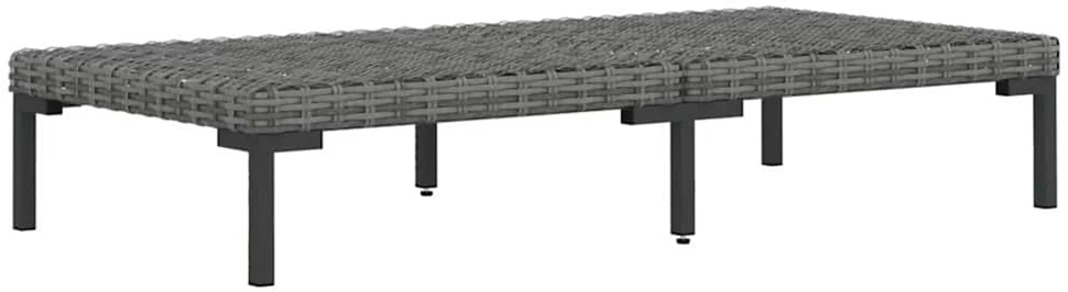 Dvivietė sodo sofa su pagalvėlėmis, juodos spalvos, poliratanas