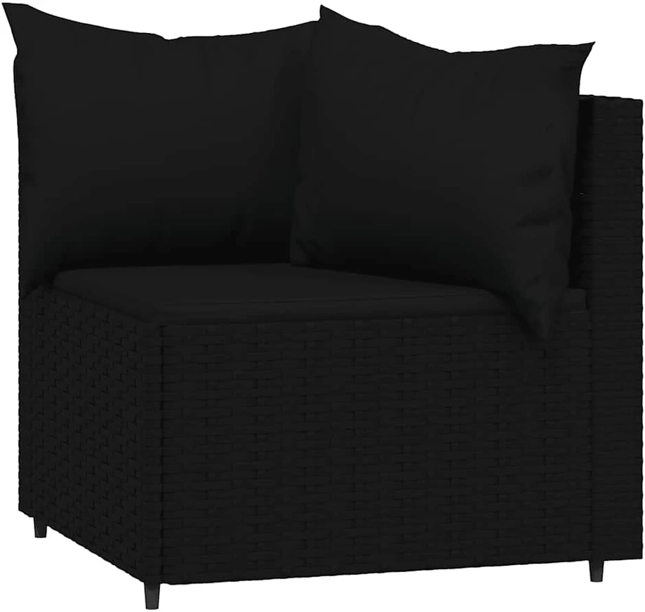 Dvivietė sodo sofa su pagalvėlėmis, pilkos spalvos, poliratanas