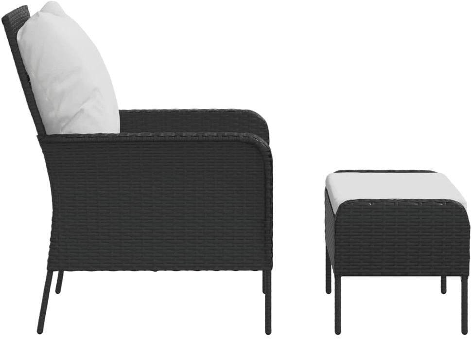 Dvivietė sodo sofa su pagalvėlėmis, šviesiai pilka, poliratanas