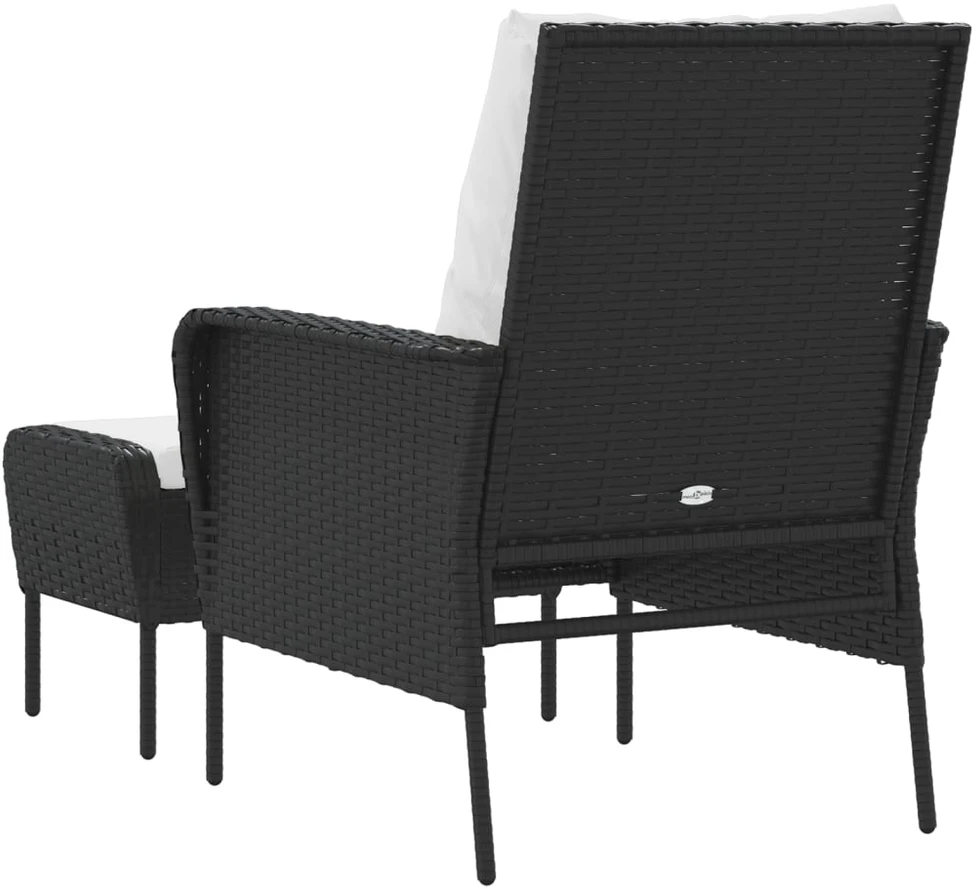 Dvivietė sodo sofa su pagalvėlėmis, šviesiai pilka, poliratanas