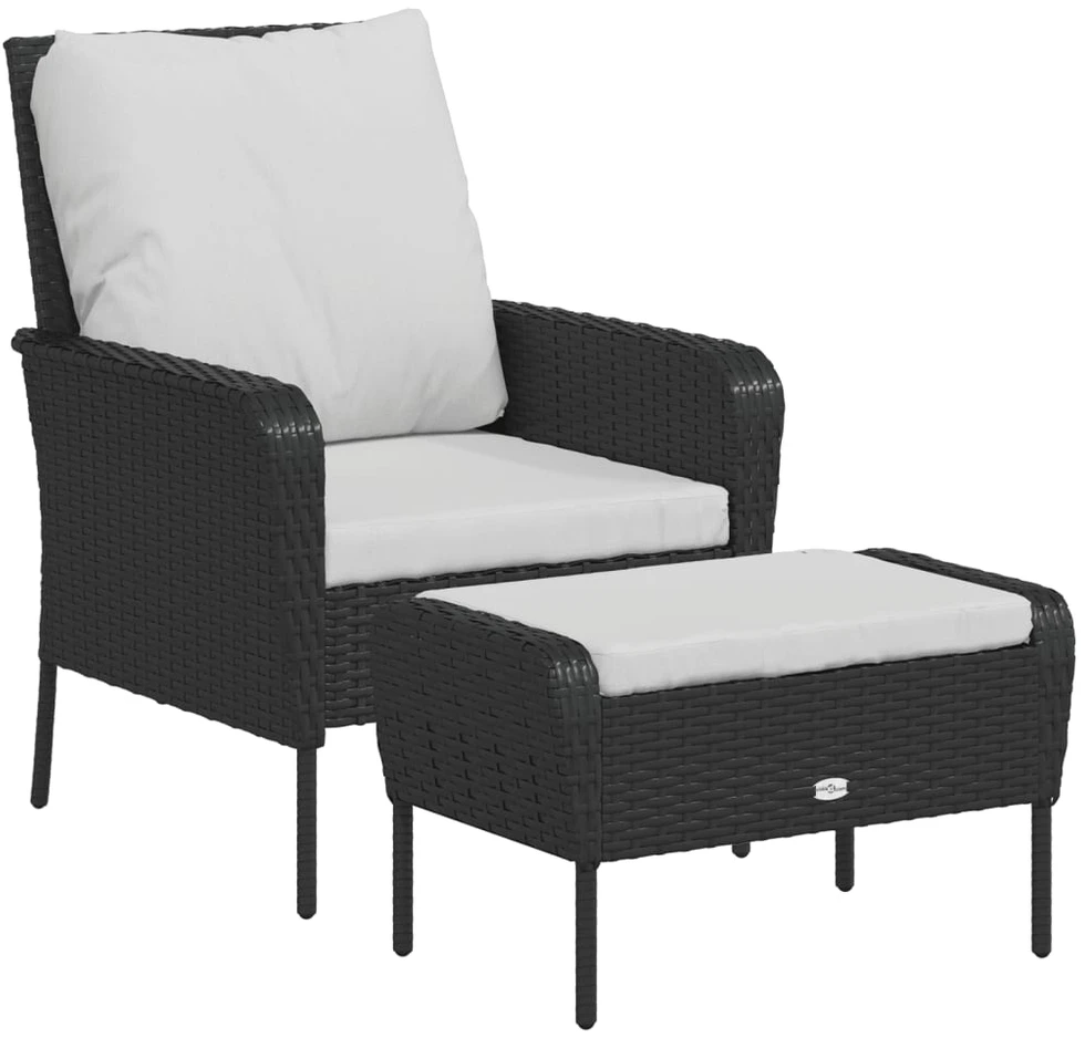 Dvivietė sodo sofa su pagalvėlėmis, šviesiai pilka, poliratanas