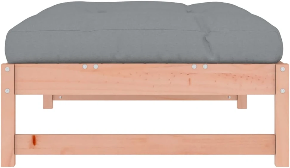 Dvivietė sodo sofa su pilkomis pagalvėlėmis, pušies masyvas