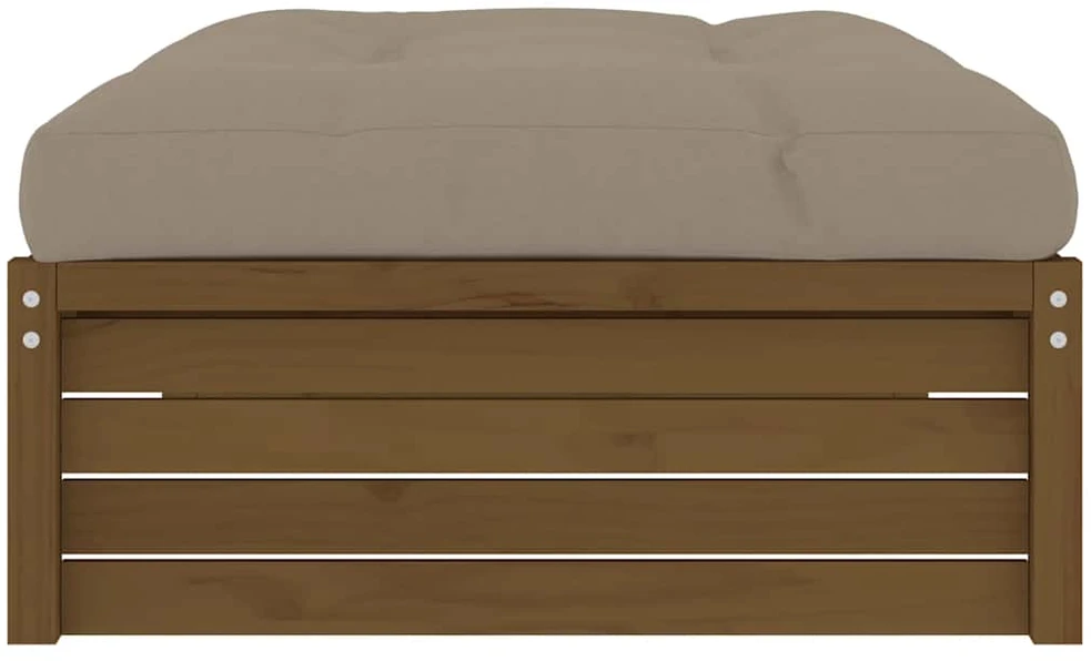 Dvivietė sodo sofa su pilkomis pagalvėlėmis, pušies masyvas