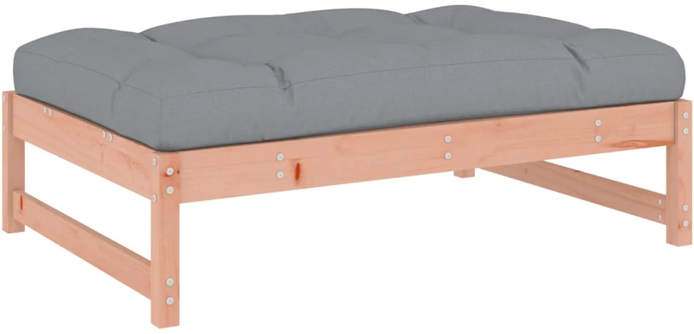 Dvivietė sodo sofa su pilkomis pagalvėlėmis, pušies masyvas
