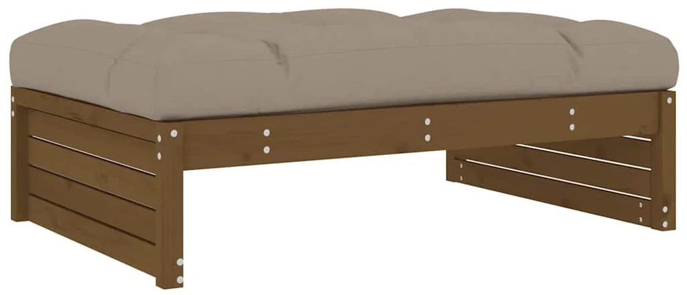 Dvivietė sodo sofa su pilkomis pagalvėlėmis, pušies masyvas