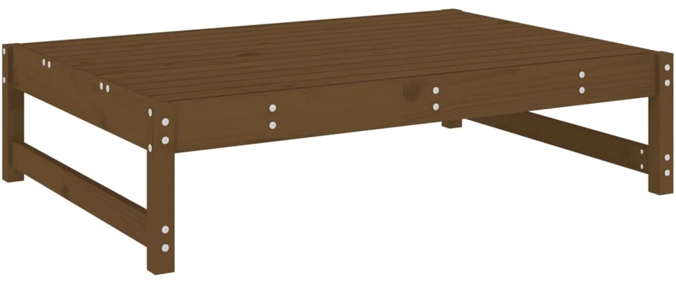 Dvivietė sodo sofa su staliuku/taburetėmis, ruda, poliratanas