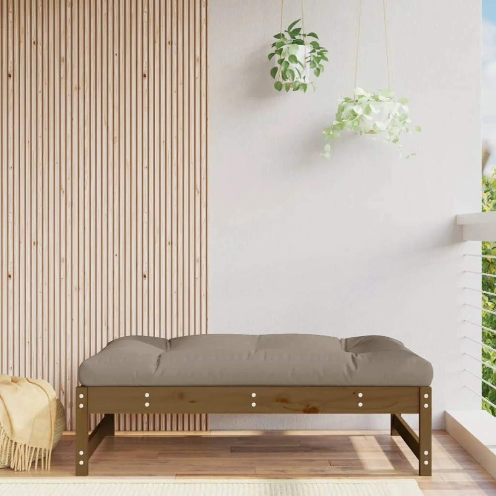 Dvivietė sodo sofa su staliuku/taburetėmis, ruda, poliratanas