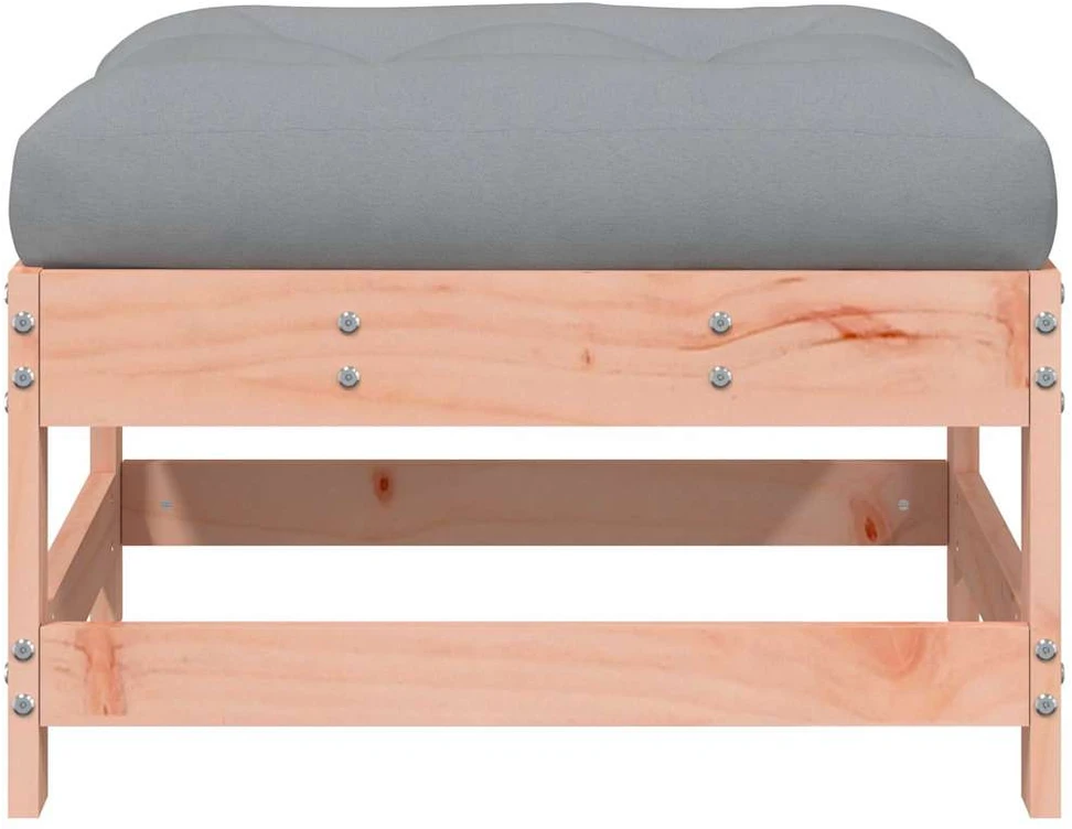 Dvivietė sodo sofa su staliuku/taburetėmis, pilka, poliratanas