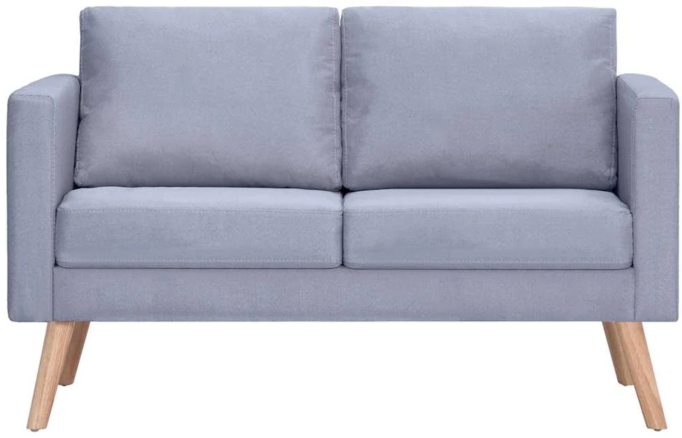 Dvivietė sofa, audinys, šviesiai pilka