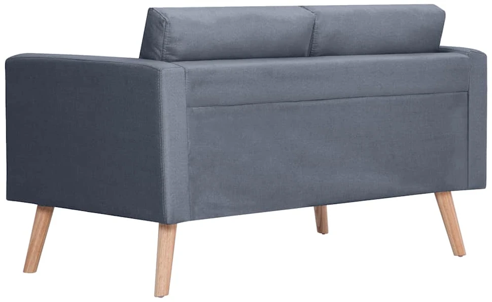 Dvivietė sofa, audinys, tamsiai pilka