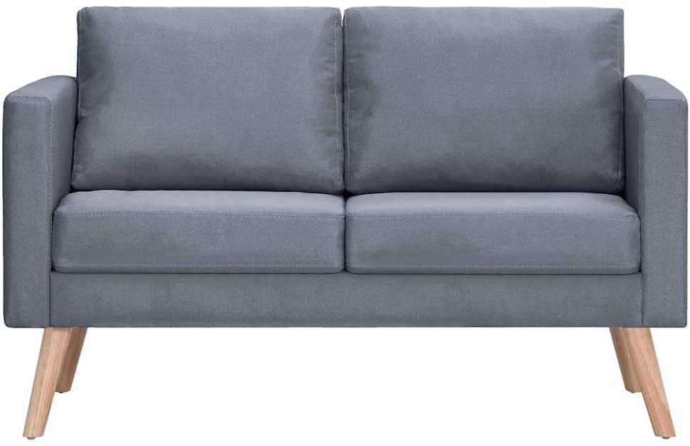 Dvivietė sofa, audinys, tamsiai pilka