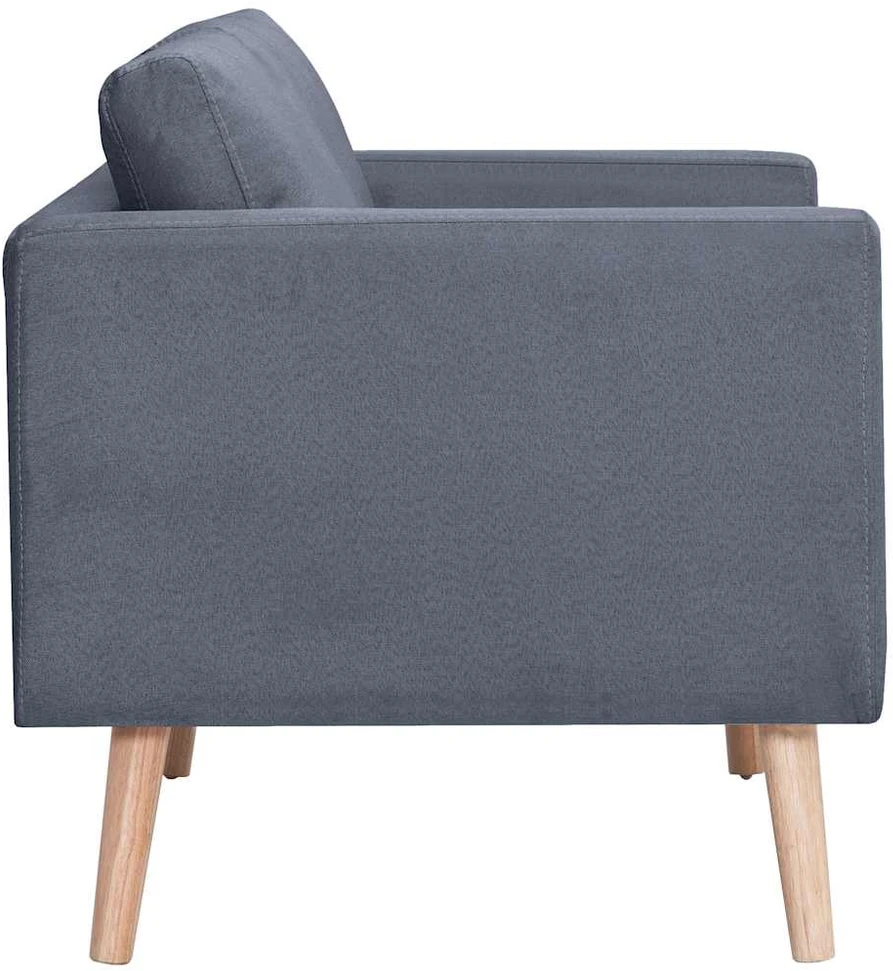 Dvivietė sofa, audinys, tamsiai pilka