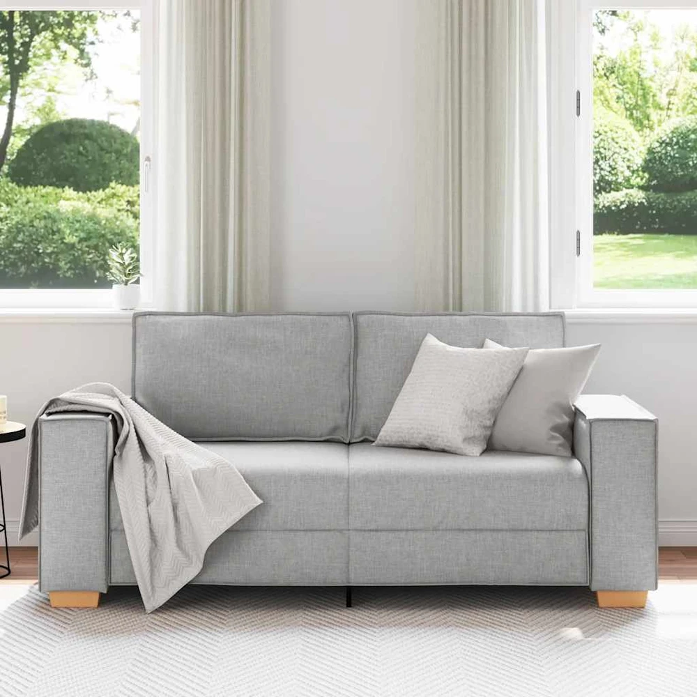 Dvivietė sofa, debesų pilka, 180x78x84 cm, audinys