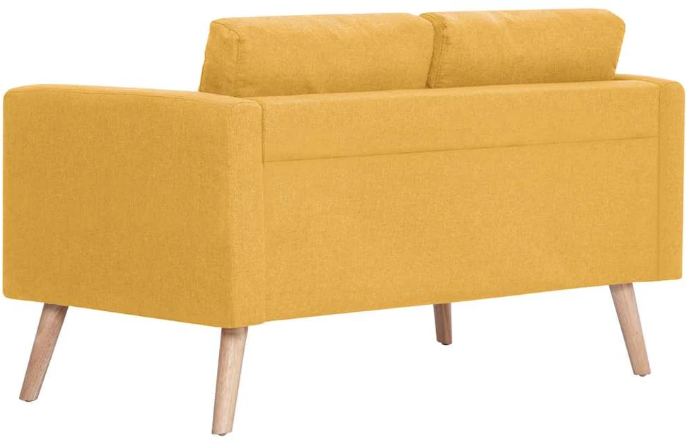 Dvivietė sofa, geltona, audinys