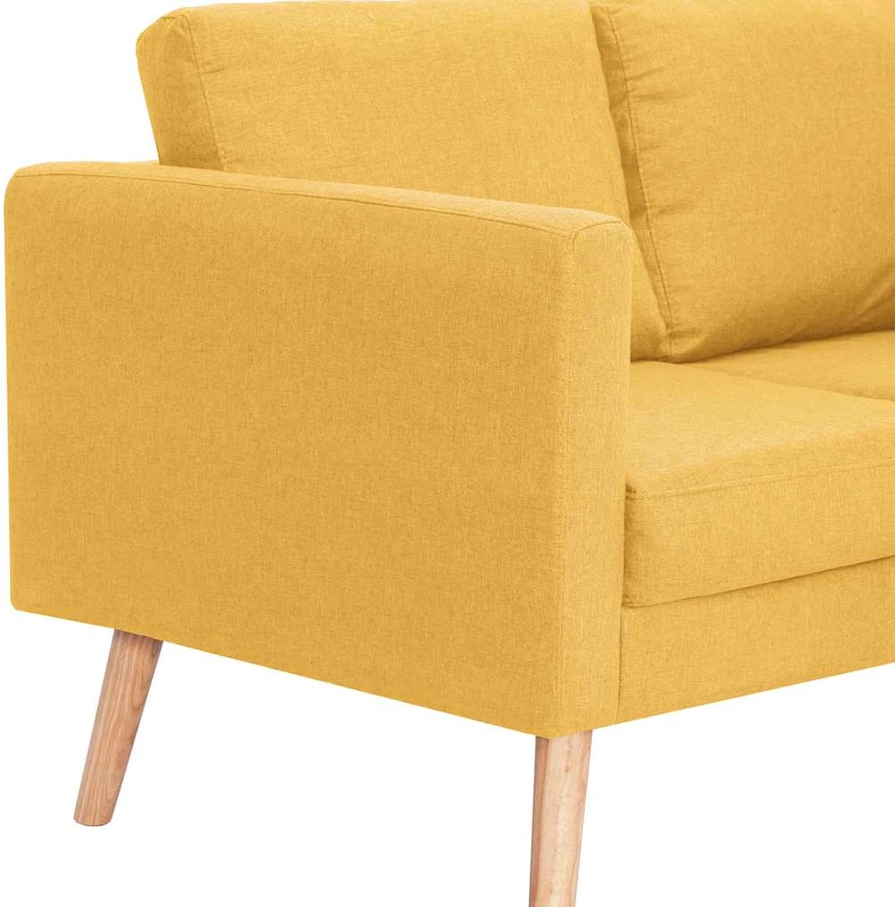 Dvivietė sofa, geltona, audinys