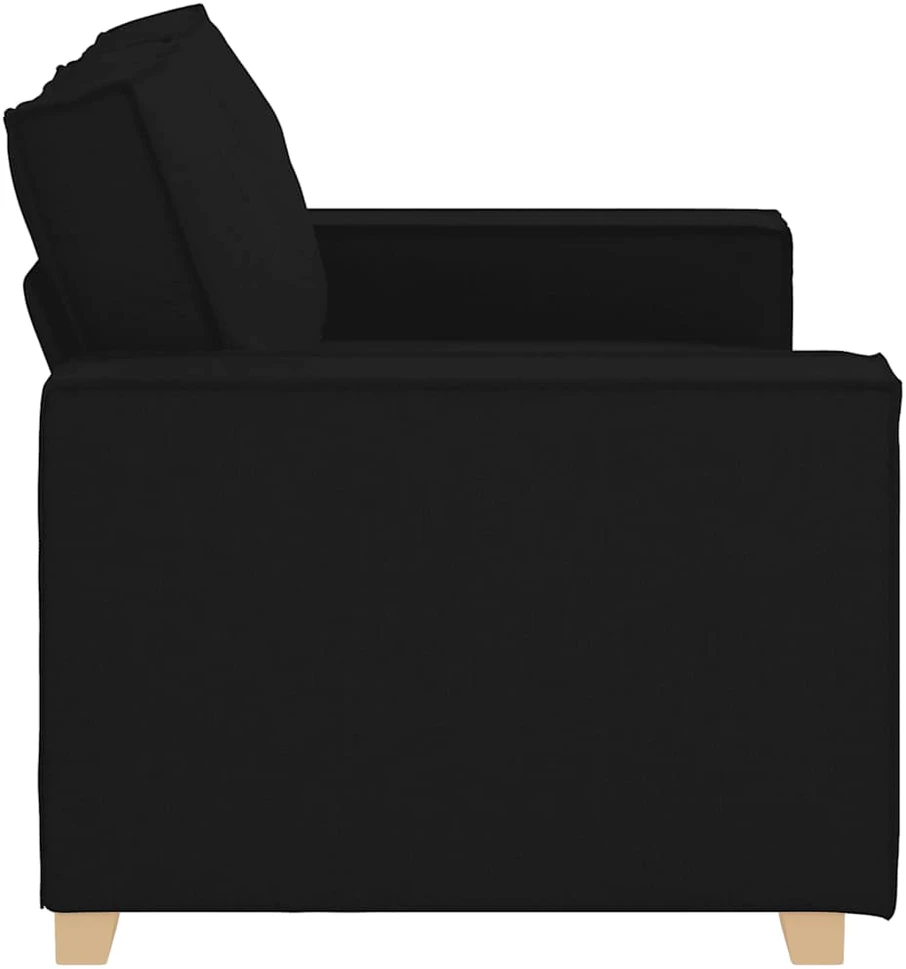 Dvivietė sofa, juoda, 160x78x84 cm, audinys