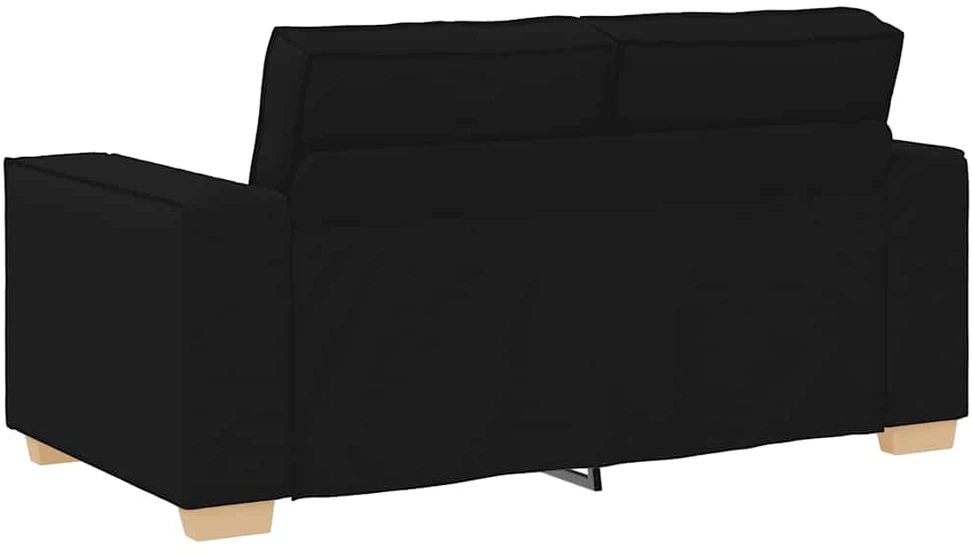 Dvivietė sofa, juoda, 160x78x84 cm, audinys