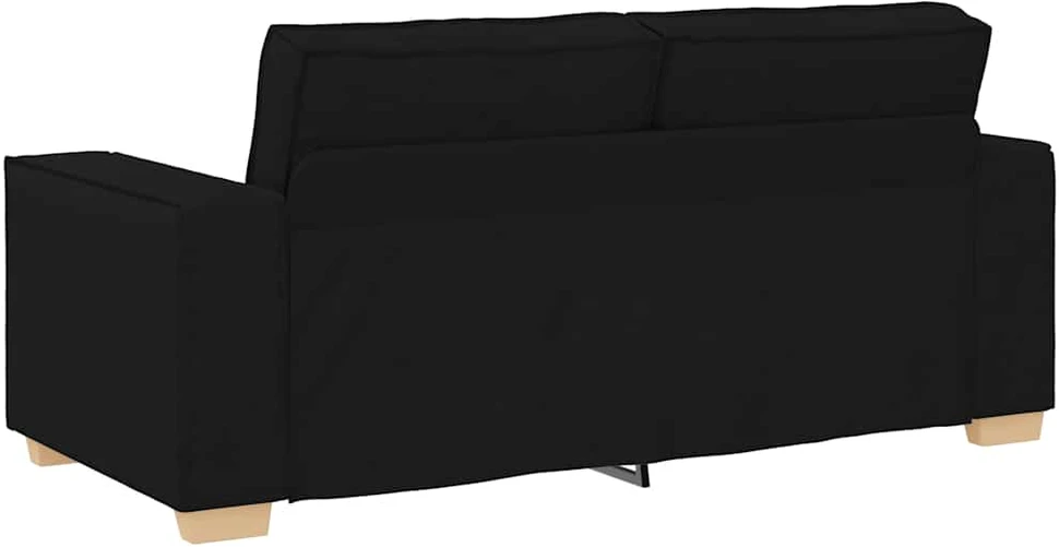 Dvivietė sofa, juoda, 180x78x84 cm, audinys
