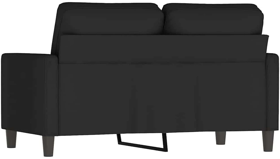 Dvivietė sofa, juodos spalvos, 120cm, aksomas