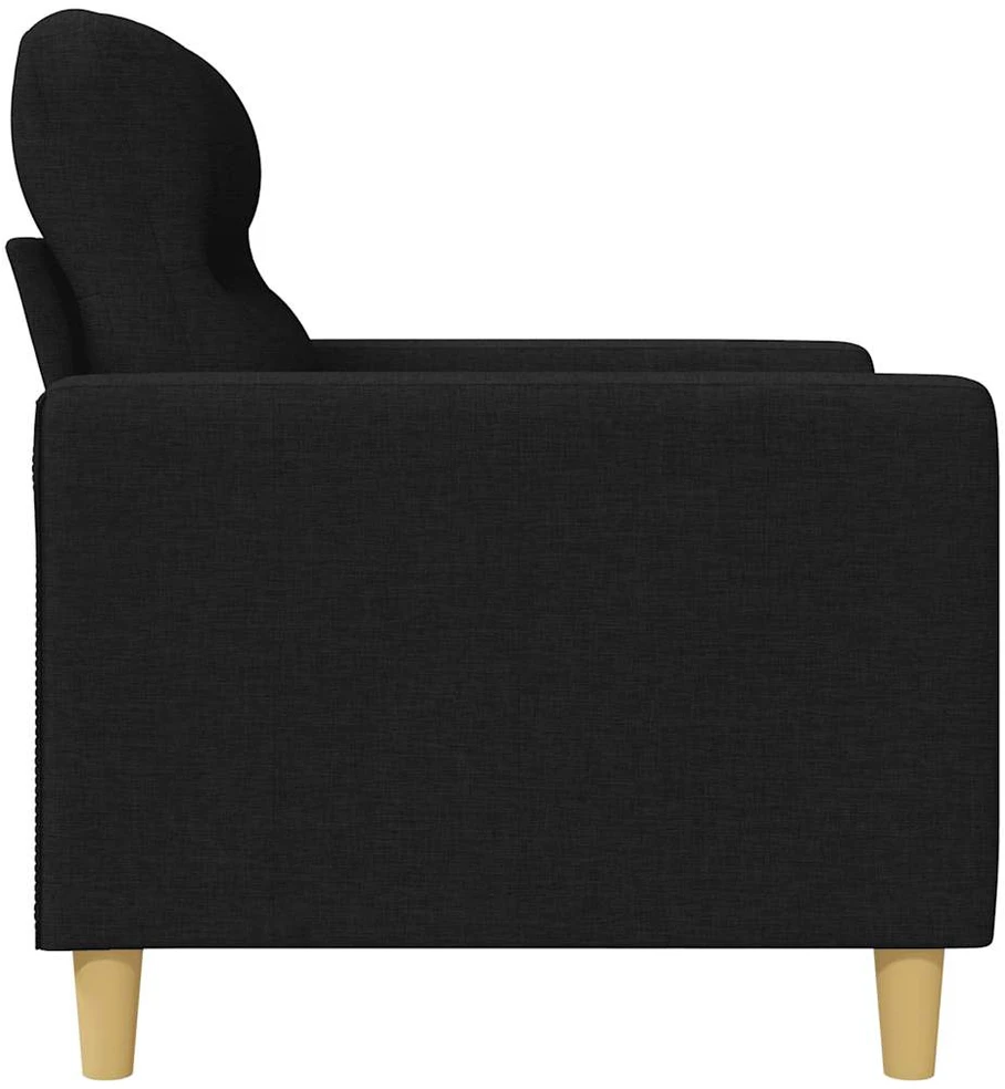 Dvivietė sofa, juodos spalvos, 120cm, audinys