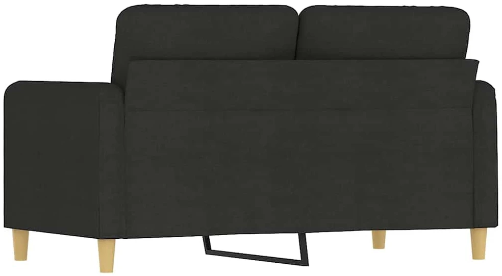 Dvivietė sofa, juodos spalvos, 120cm, audinys