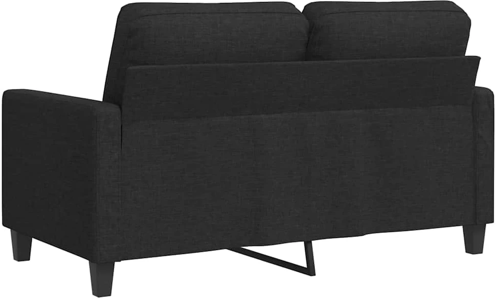Dvivietė sofa, juodos spalvos, 120cm, audinys