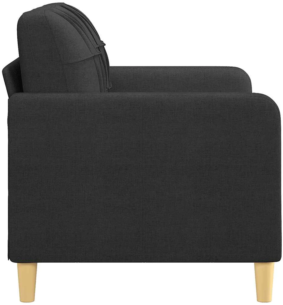 Dvivietė sofa, juodos spalvos, 120cm, audinys