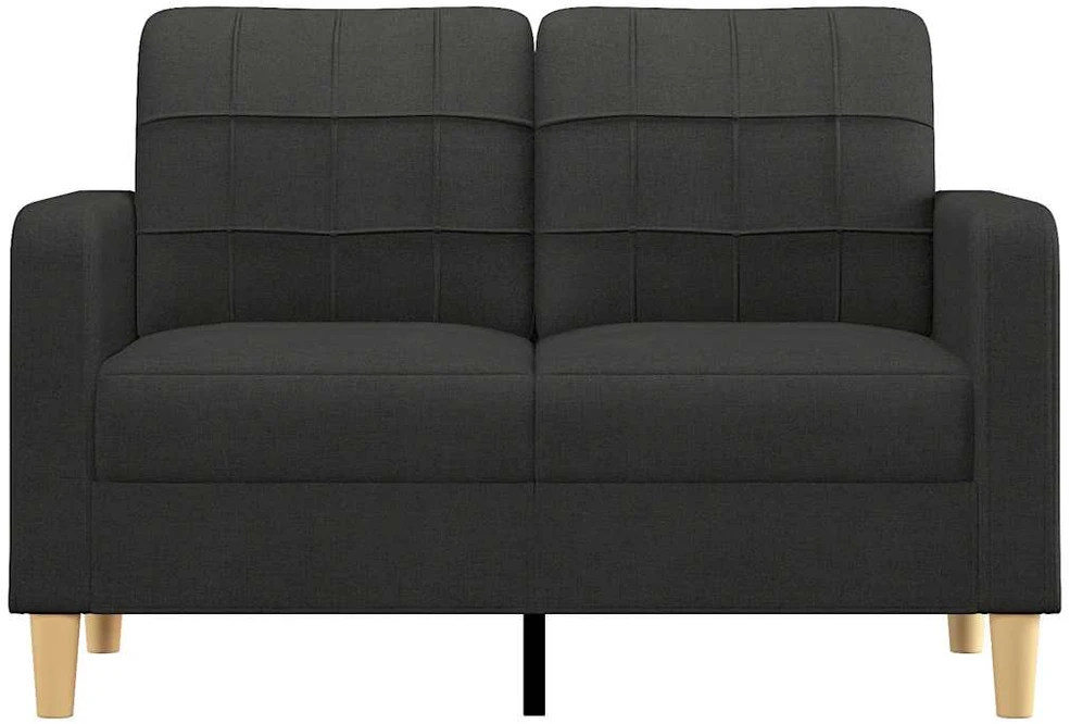 Dvivietė sofa, juodos spalvos, 120cm, audinys
