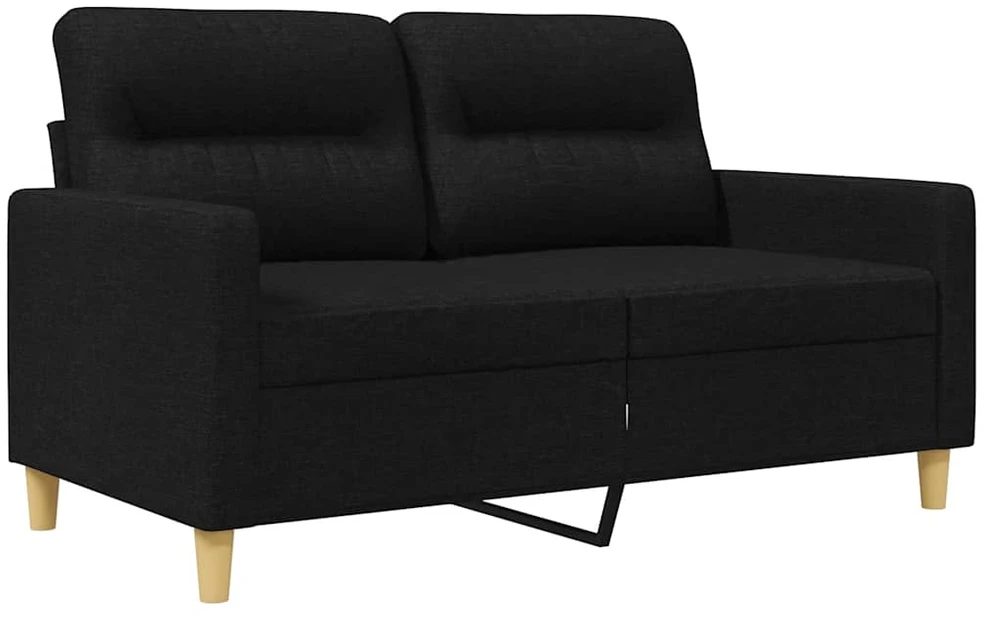 Dvivietė sofa, juodos spalvos, 120cm, audinys